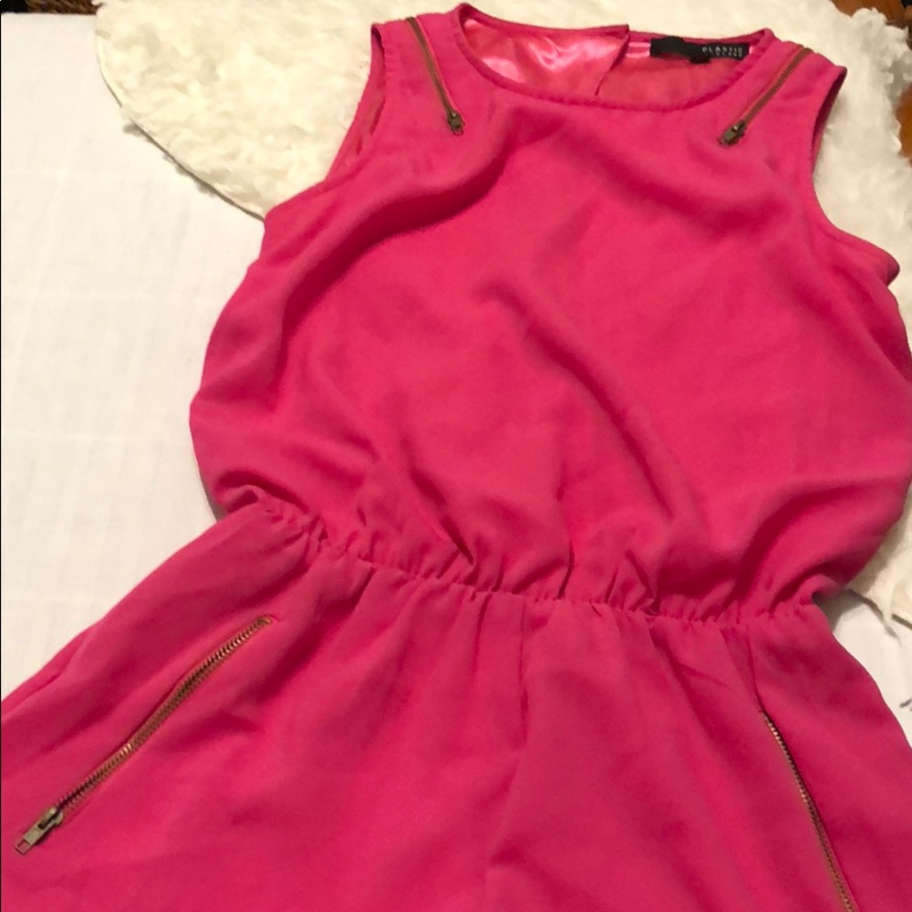 Hot pink romper